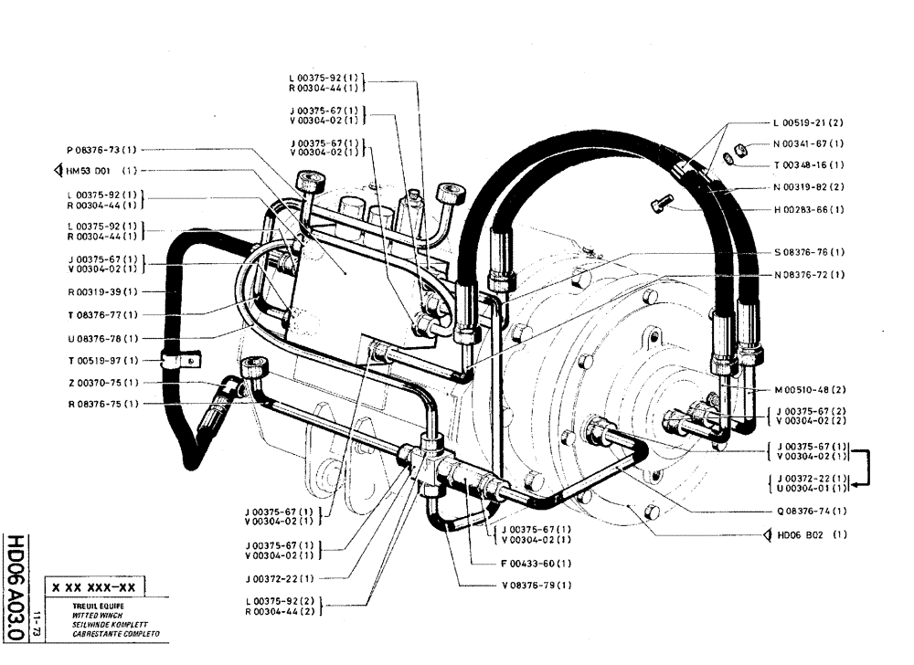 Схема запчастей Case TY45 - (HD06 A03.0) - WITTED WINCH (18) - ATTACHMENT ACCESSORIES