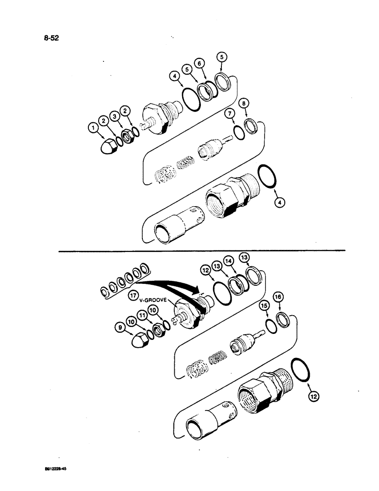 Схема запчастей Case 1187C - (8-52) - CIRCUIT RELIEF VALVES (08) - HYDRAULICS