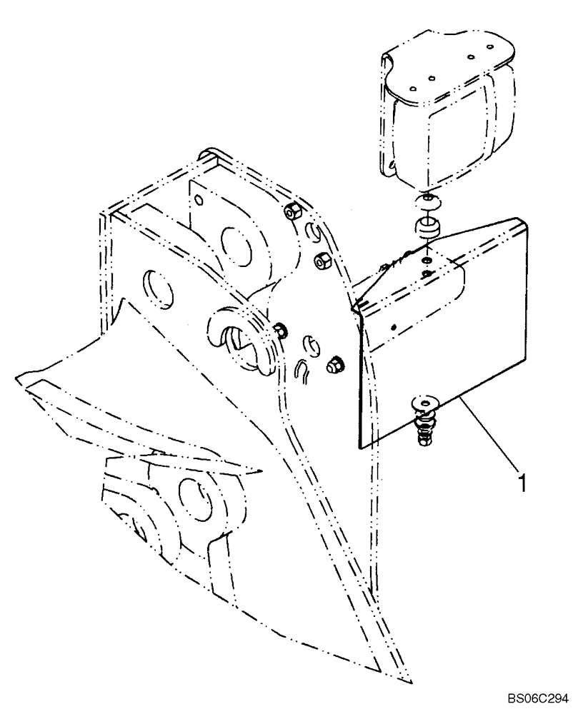 Схема запчастей Case 621D - (09-75) - LICENSE PLATE MOUNTING (09) - CHASSIS