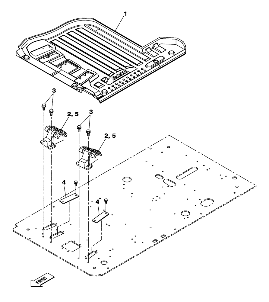 Схема запчастей Case CX300C - (09-013-00[01]) - OPERATORS COMPARTMENT - MAT, FLOOR - OPTIONAL (09) - CHASSIS/ATTACHMENTS