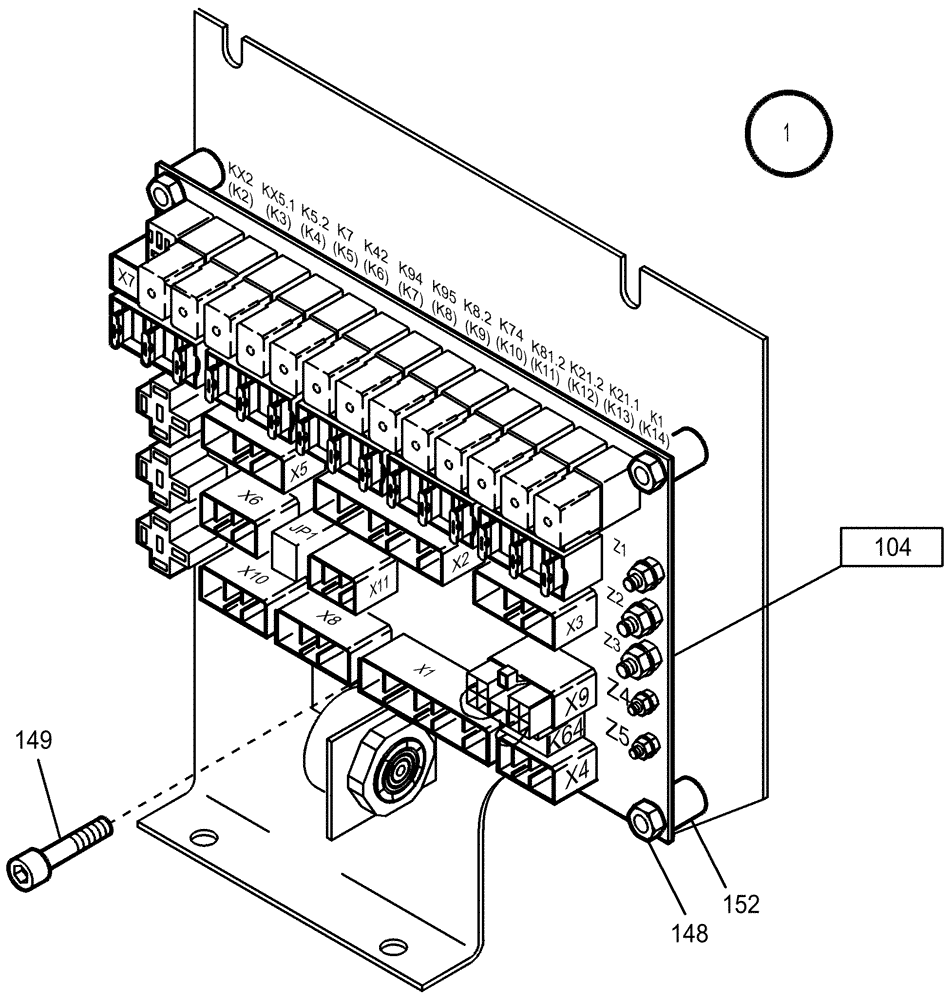 Схема запчастей Case 221D - (32.152[003]) - CENTRAL ELECTRONIC CANOPY (OPTION) (S/N 581101-UP) (55) - ELECTRICAL SYSTEMS