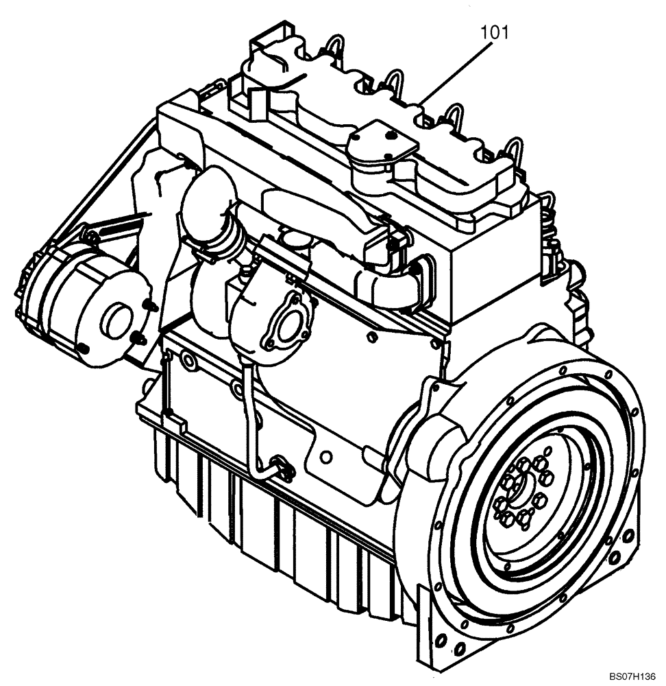 Схема запчастей Case 321E - (95.000[2987081000]) - MOTOR (10) - ENGINE