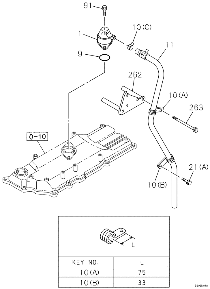 Схема запчастей Case CX210B - (02-23) - BREATHER (02) - ENGINE