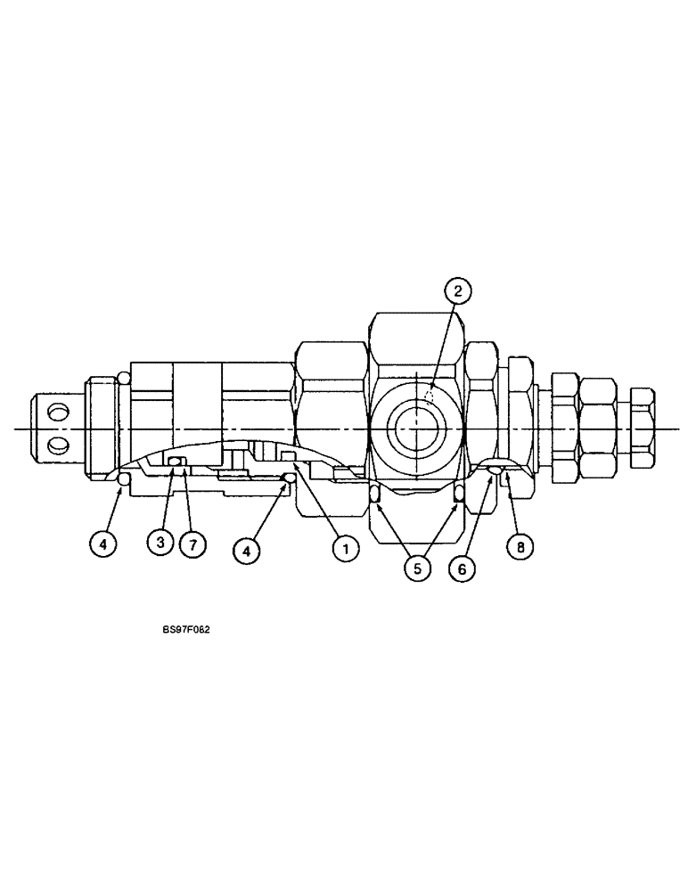 Схема запчастей Case 9040B - (8-152) - HYDRAULIC CONTROL VALVE COMPONENTS, MAIN RELIEF VALVE COMPONENTS (08) - HYDRAULICS