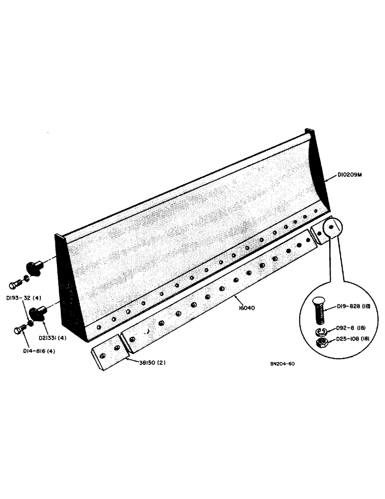 Схема запчастей Case 310 - (73) - BULL DOZER BLADE ATTACHMENT 