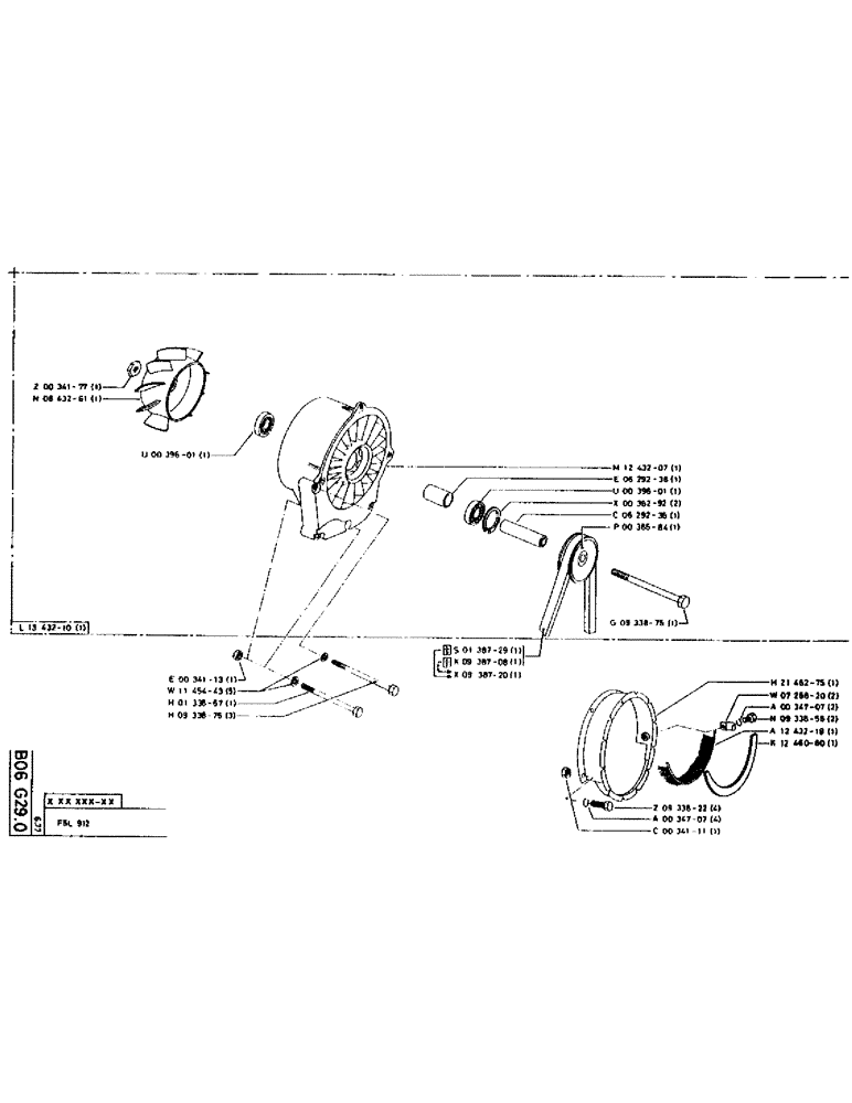 Схема запчастей Case 75P - (034) - ENGINE VENTILATION - F5L 912 (01) - ENGINE