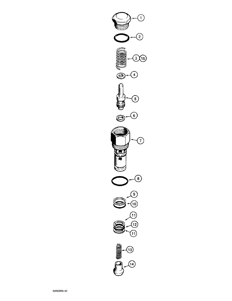 Схема запчастей Case 480F - (8-116) - PTO AND THREE-POINT HITCH CONTROL VALVES, H593228 AND D122552 LIFT SECTION CIRCUIT RELIEF VALVES (08) - HYDRAULICS