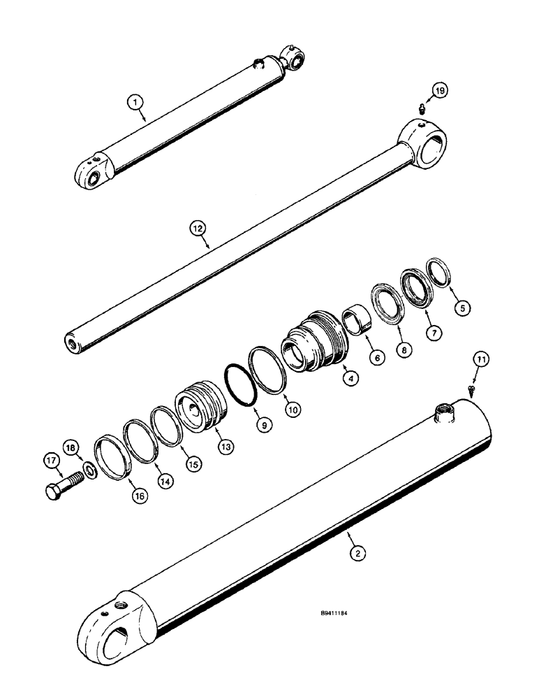 Схема запчастей Case 570LXT - (8-138) - LOADER LIFT CYLINDERS (08) - HYDRAULICS