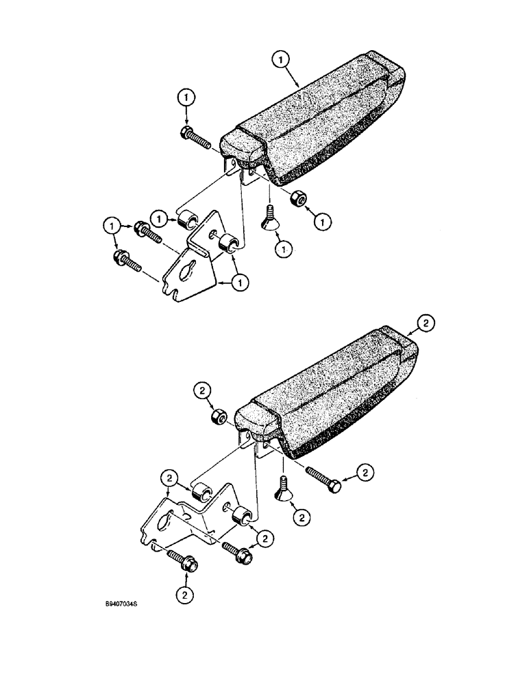 Схема запчастей Case 580SL - (9-094) - SUSPENSION SEAT ARMRESTS (09) - CHASSIS/ATTACHMENTS