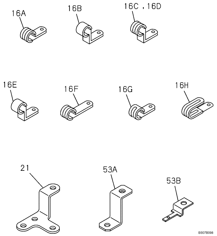 Схема запчастей Case CX470B - (04-17) - BRACKET (04) - ELECTRICAL SYSTEMS