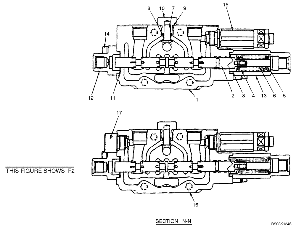 Схема запчастей Case CX27B BTW - (07-012) - VALVE ASSY, CONTORL (BUCKET) (PM30V00049F1, PM30V00049F2) (35) - HYDRAULIC SYSTEMS