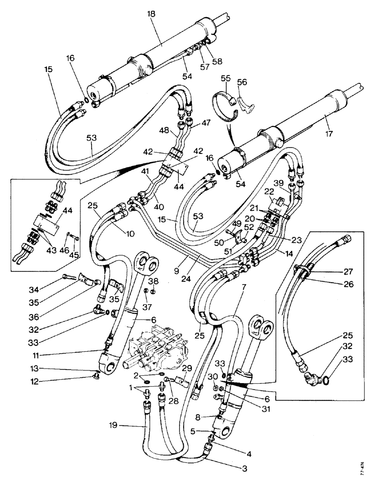 Схема запчастей Case 850 - (J10-1) - LOADER DUMP AND HYDRA-LEVELLING HYDRAULICS (07) - HYDRAULIC SYSTEM