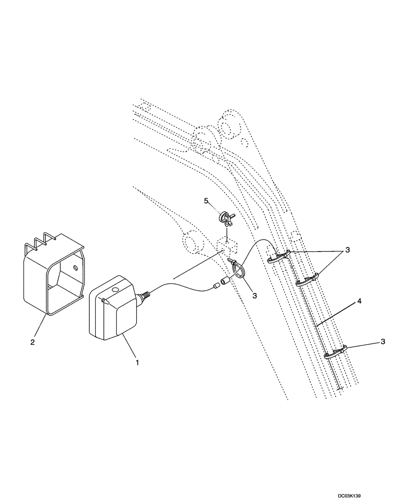 Схема запчастей Case CX47 - (04-13[00]) - LAMP MOUNTING - BOOM (04) - ELECTRICAL SYSTEMS