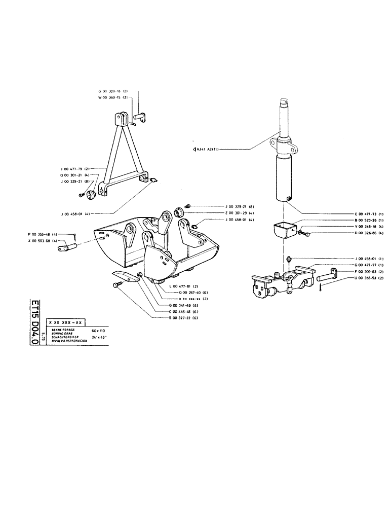 Схема запчастей Case TC45 - (143) - BORING GRAB 