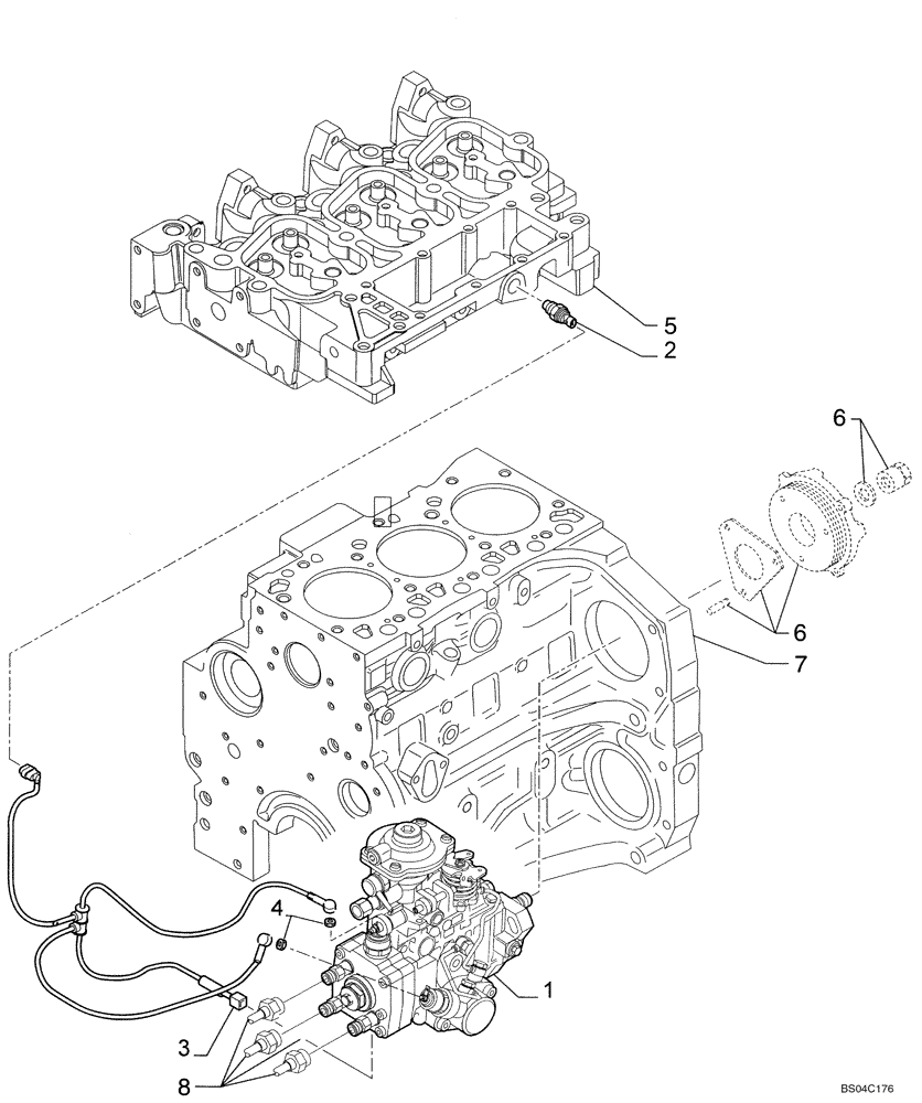 Схема запчастей Case 435 - (03-03) - FUEL INJECTION PUMP (03) - FUEL SYSTEM