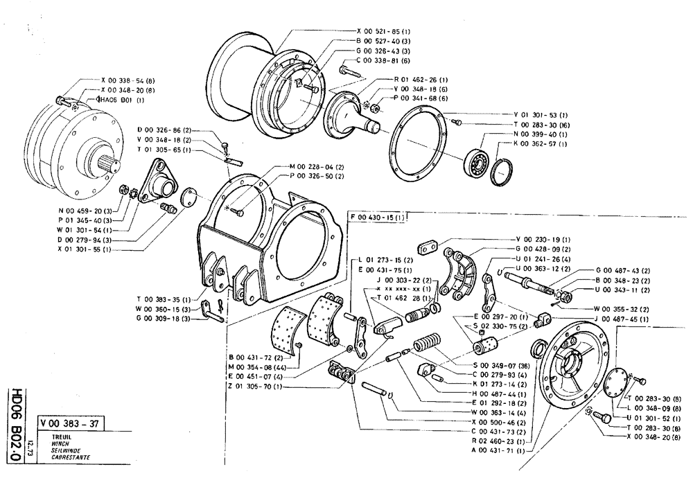 Схема запчастей Case TY45 - (HD06 B02.0) - WINCH (18) - ATTACHMENT ACCESSORIES