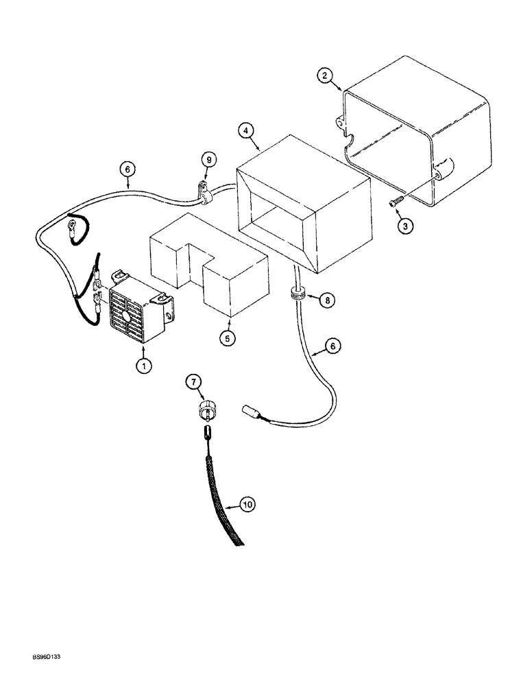 Схема запчастей Case 1150G - (4-032) - BACKUP ALARM (06) - ELECTRICAL SYSTEMS