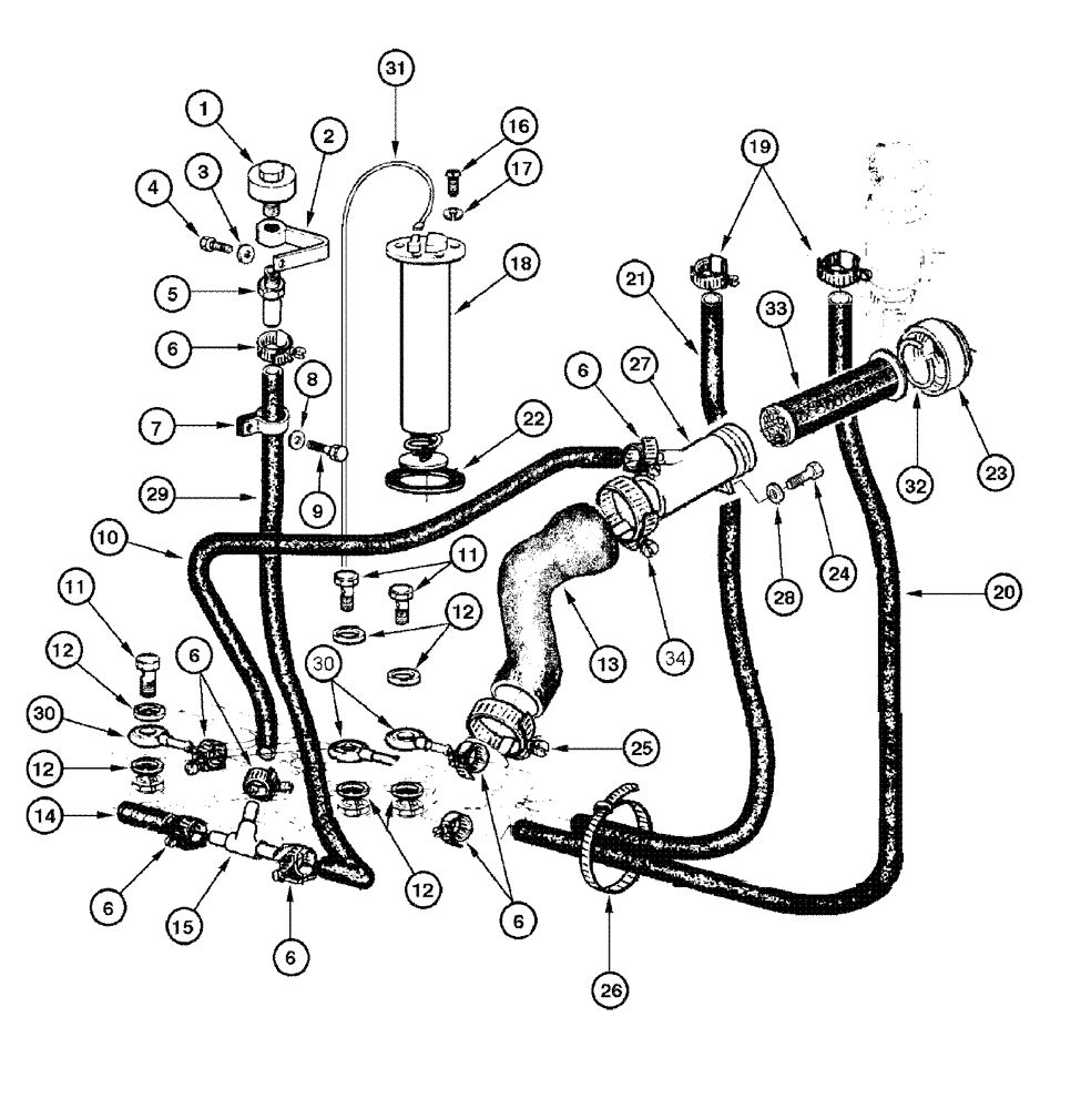 Схема запчастей Case 865 DHP - (3-006) - FUEL LINE (03) - FUEL SYSTEM