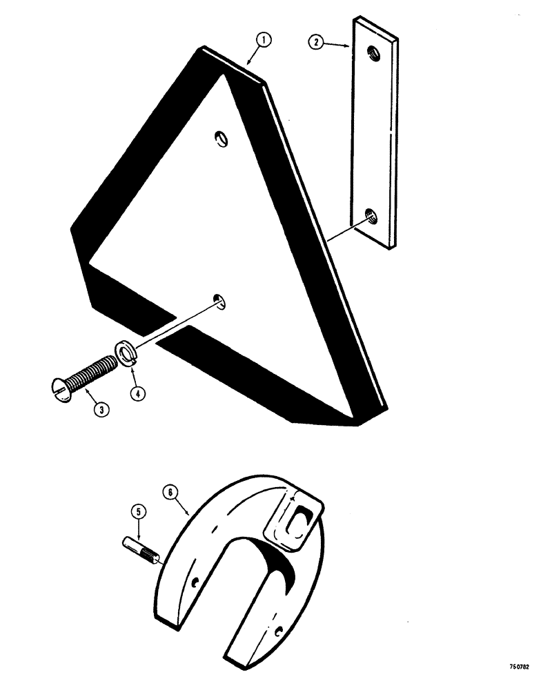 Схема запчастей Case W20 - (303C) - SLOW MOVING VEHICLE EMBLEM AND TOOLS (09) - CHASSIS