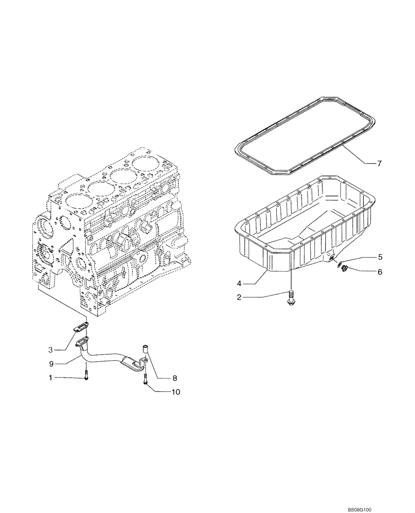 Схема запчастей Case 750L - (02-13) - OIL PUMP, PAN (02) - ENGINE