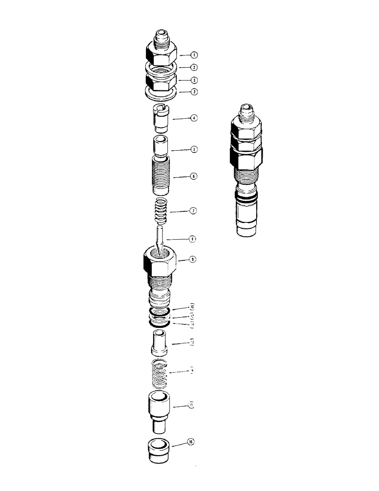 Схема запчастей Case 310G - (186) - MAIN RELIEF VALVE, (DOZER BACKHOE MODELS ONLY) (07) - HYDRAULIC SYSTEM