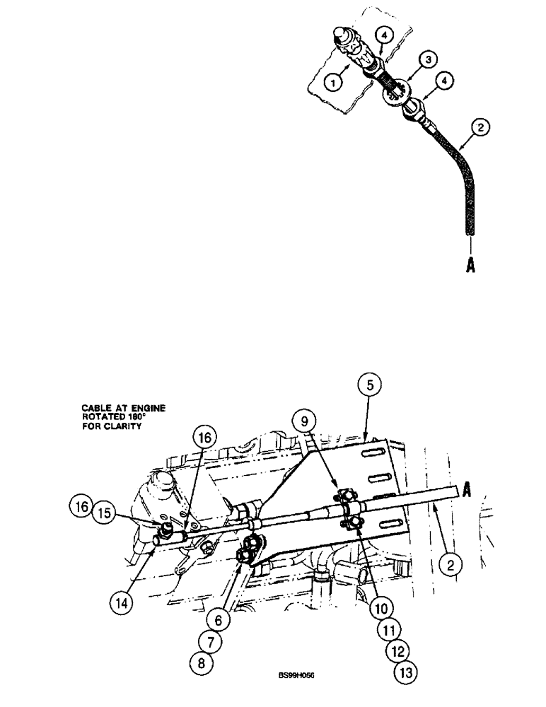 Схема запчастей Case 660 - (3-05C) - THROTTLE & LINKAGE, USED ON MODELS W/ 4-390 EMISSIONS CERTIFIED ENG., W/ J935677 FUEL INJECTION PUMP (03) - FUEL SYSTEM