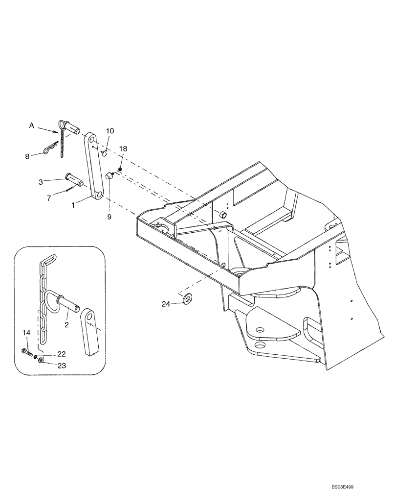 Схема запчастей Case SV210 - (09-09[01]) - LOCK, ARTICULATION JOINT (GROUP 487) (ND131871) (09) - CHASSIS/ATTACHMENTS