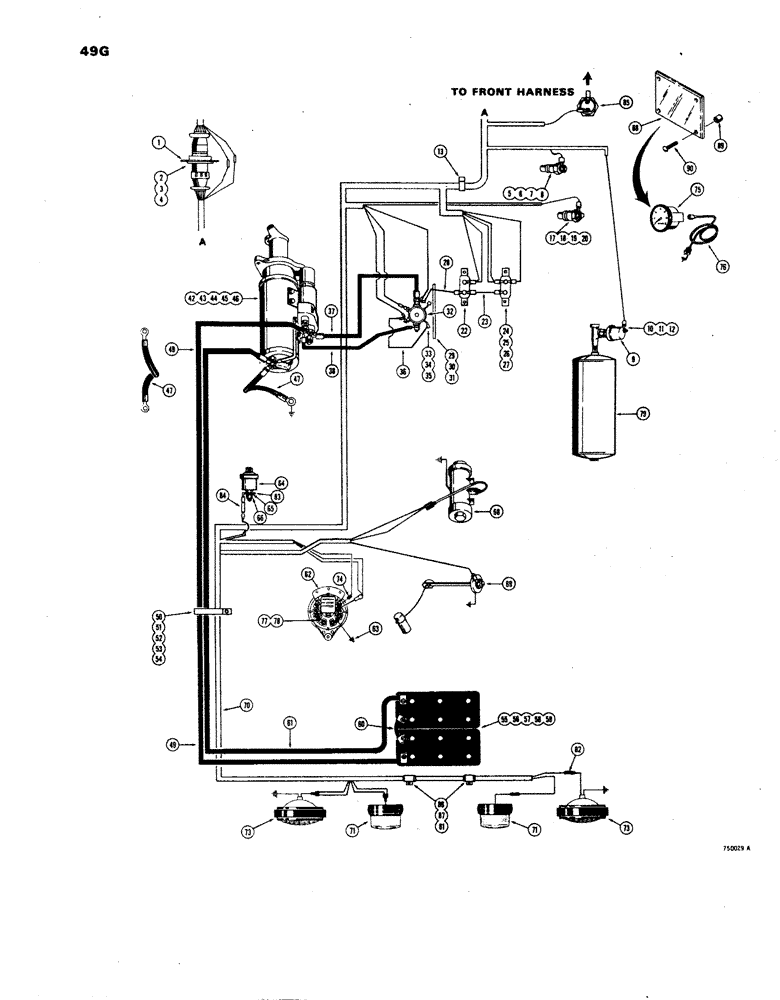 Схема запчастей Case W24B - (049G) - ELECTRICAL SYSTEM, REAR HARNESS, MODELS WITH INSTRUMENT CLUSTER (04) - ELECTRICAL SYSTEMS