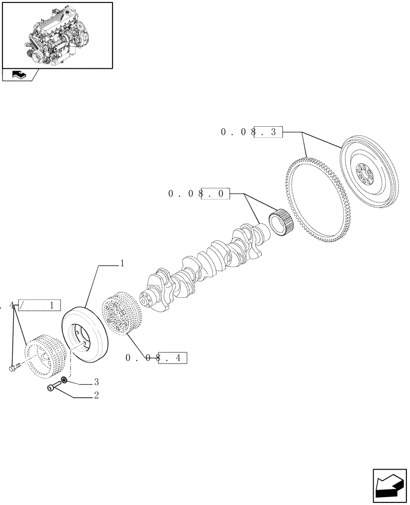 Схема запчастей Case F2CE9684H E003 - (0.08.42) - DAMPER (504045090) 