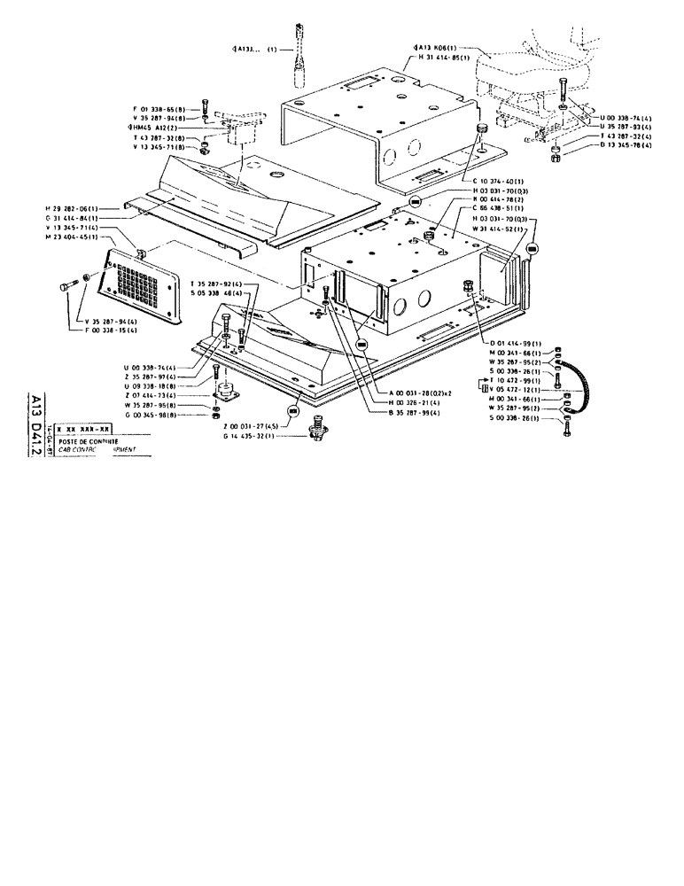 Схема запчастей Case 90BCL - (063) - CAB CONTROL EQUIPMENT (05) - UPPERSTRUCTURE CHASSIS