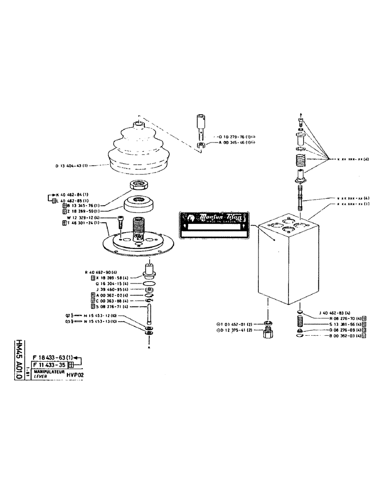 Схема запчастей Case 160CL - (198) - LEVER (07) - HYDRAULIC SYSTEM