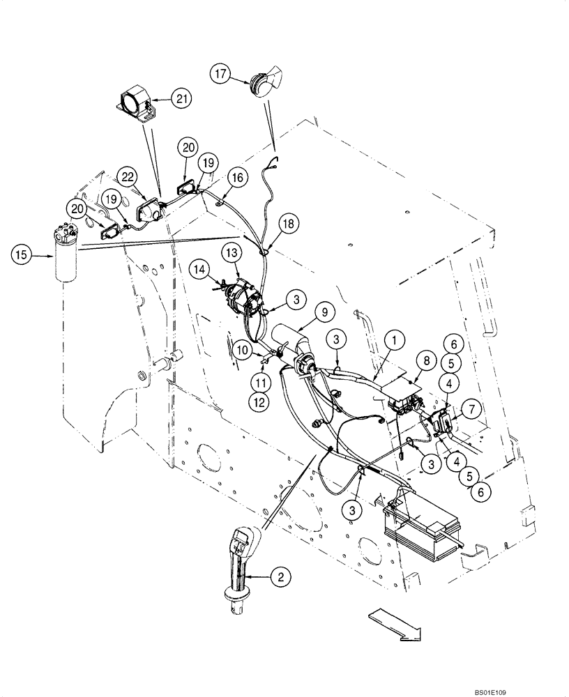 Схема запчастей Case 40XT - (04-07) - HARNESS - CHASSIS, MAIN (04) - ELECTRICAL SYSTEMS