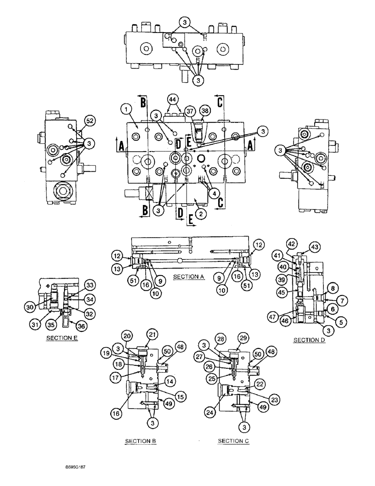 Схема запчастей Case 9060B - (8-102) - HYDRAULIC PUMP, REGULATOR COVER (08) - HYDRAULICS