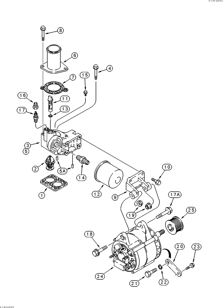 Схема запчастей Case 9040 - (2-28) - THERMOSTAT HOUSING, 6T-830 ENGINE (02) - ENGINE