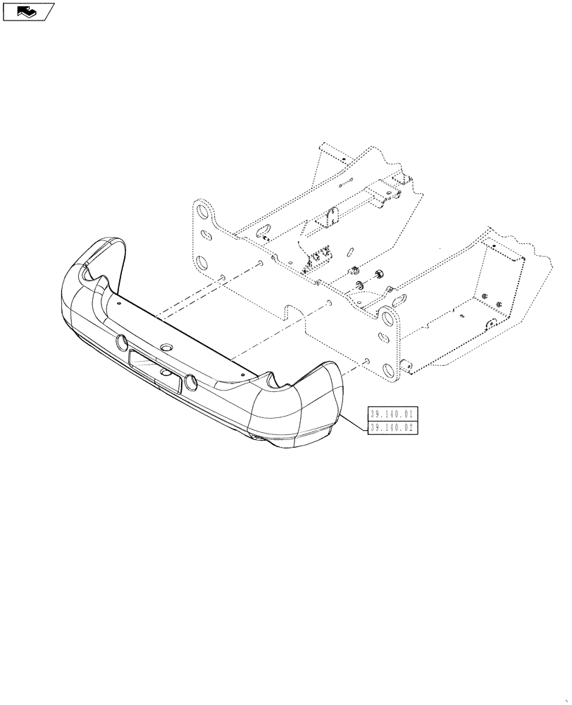 Схема запчастей Case 521F - (00.000.39[01]) - PICTORIAL INDEX, COUNTERWEIGHT (00) - GENERAL & PICTORIAL INDEX