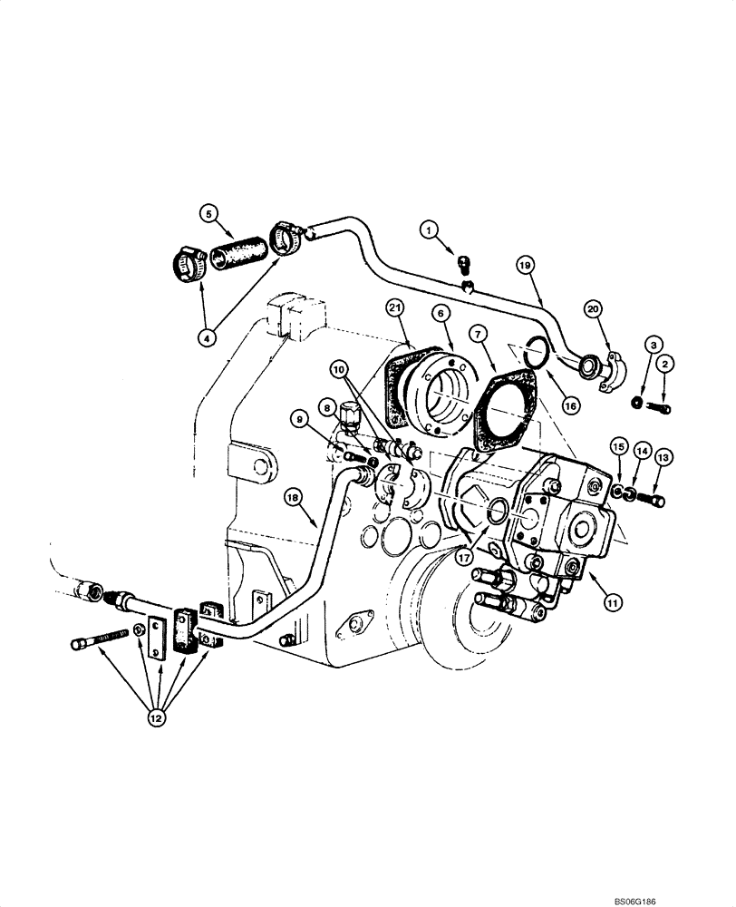 Схема запчастей Case 865 - (08.05[00]) - MAIN PUMP CIRCUIT (08) - HYDRAULICS