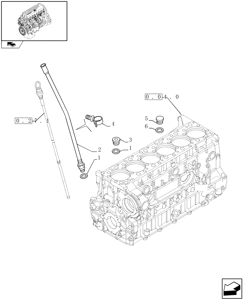 Схема запчастей Case F3AE0684S E908 - (0.27.0) - OIL LEVEL CHECK (504055388 - 504236504) 