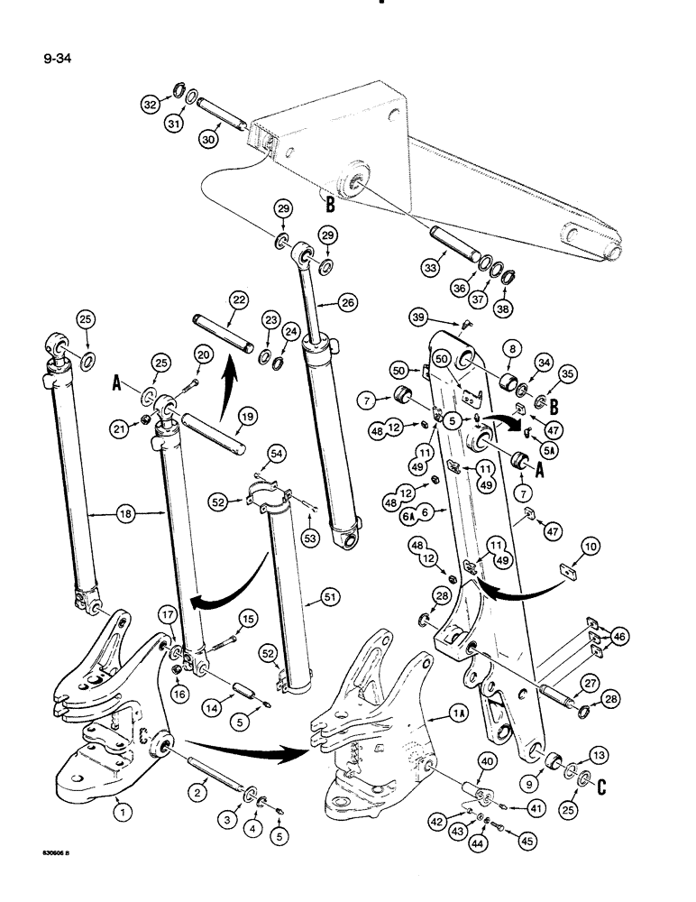 Схема запчастей Case 35C WL - (9-34) - SWING TOWER AND BOOM (09) - CHASSIS/ATTACHMENTS