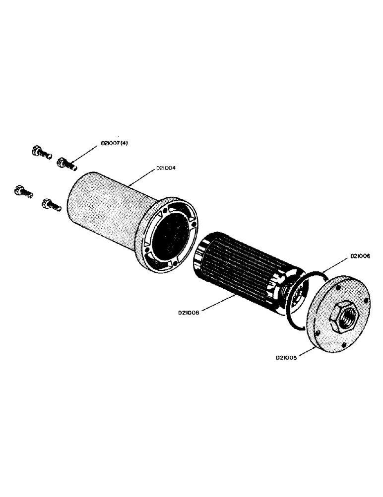 Схема запчастей Case 310B - (35) - D21003 HYDRAULIC OIL FILTER (REAR MOUNTED) 