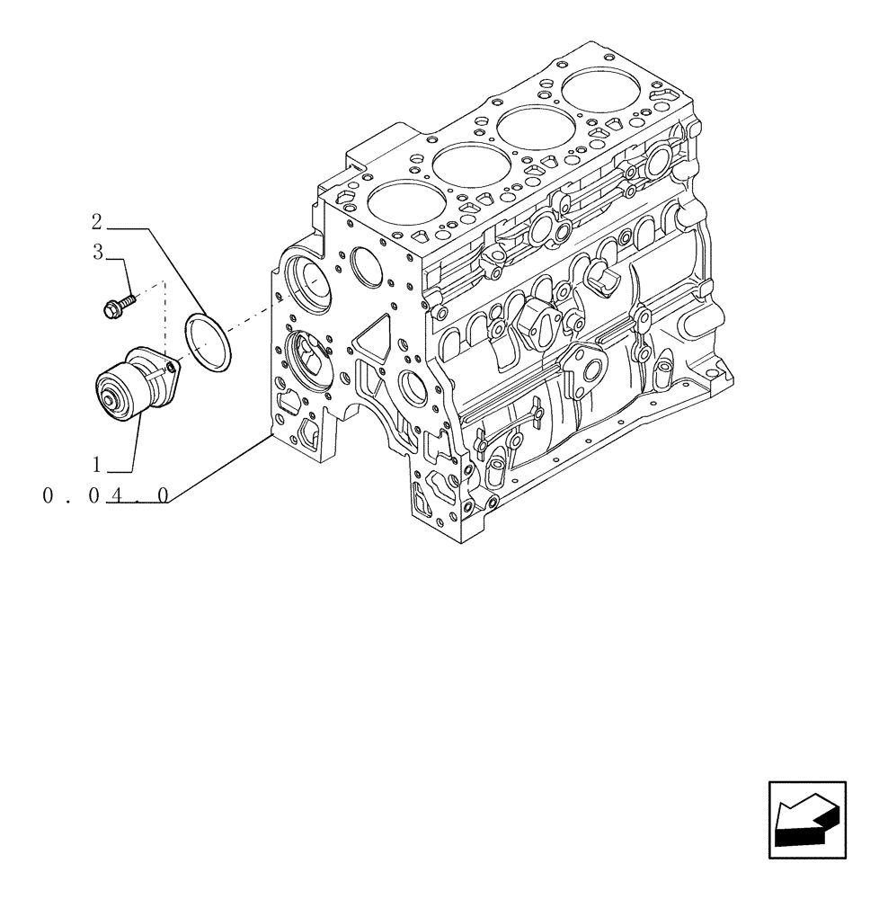 Схема запчастей Case TX742 - (0.32.0[01]) - WATER PUMP (10) - ENGINE