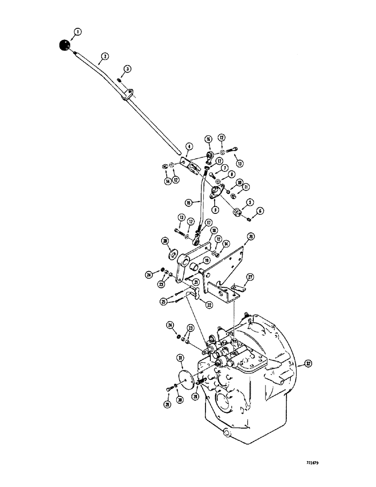 Схема запчастей Case 680CK - (086) - TRANSMISSION CONTROLS, FORWARD-REVERSE SHIFTING PARTS (21) - TRANSMISSION