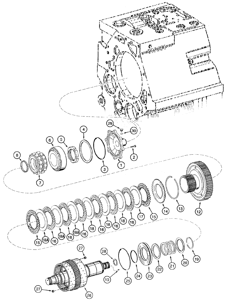 Схема запчастей Case 921C - (06-20K) - TRANSMISSION - CLUTCH ASSY, THIRD (06) - POWER TRAIN