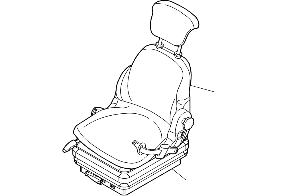 Схема запчастей Case 321D - (34.502[001]) - OPERATORS SEAT (S/N 591052-UP) No Description