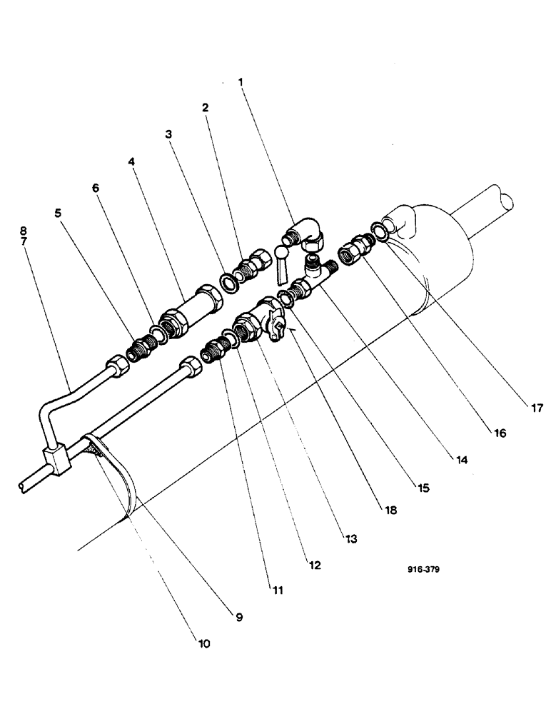 Схема запчастей Case 580F - (16) - BACKHOE - SAFETY VALVE - LIFT CYLINDER 