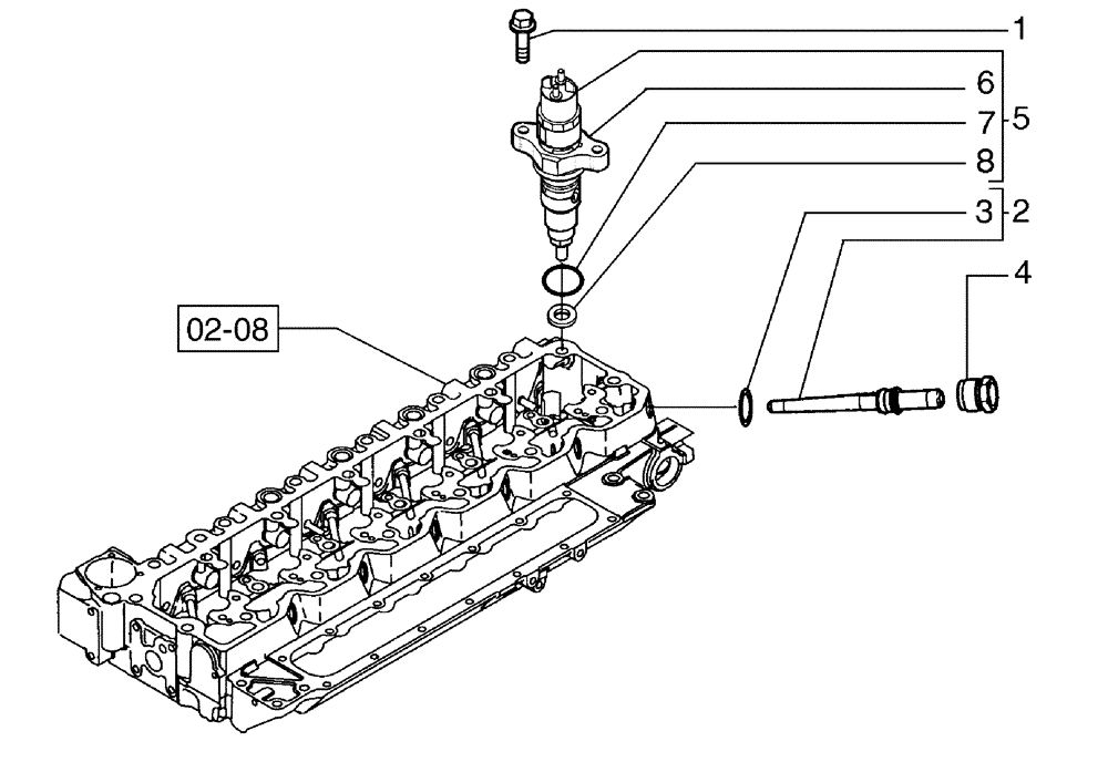 Схема запчастей Case 845B - (03-10[01]) - FUEL INJECTION SYSTEM - INJECTOR (03) - FUEL SYSTEM