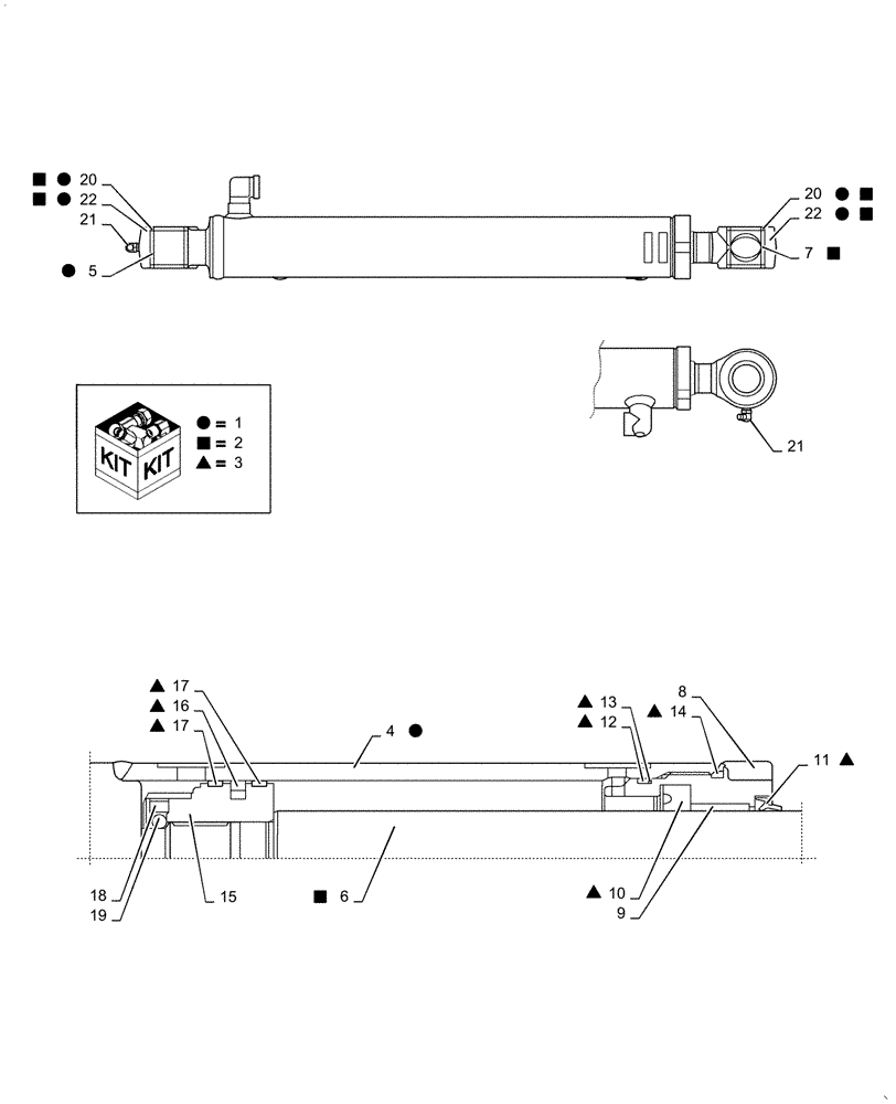 Схема запчастей Case CX36B - (03-005[04]) - CYLINDER ASSY (BUCKET, ARM LONG) (35) - HYDRAULIC SYSTEMS