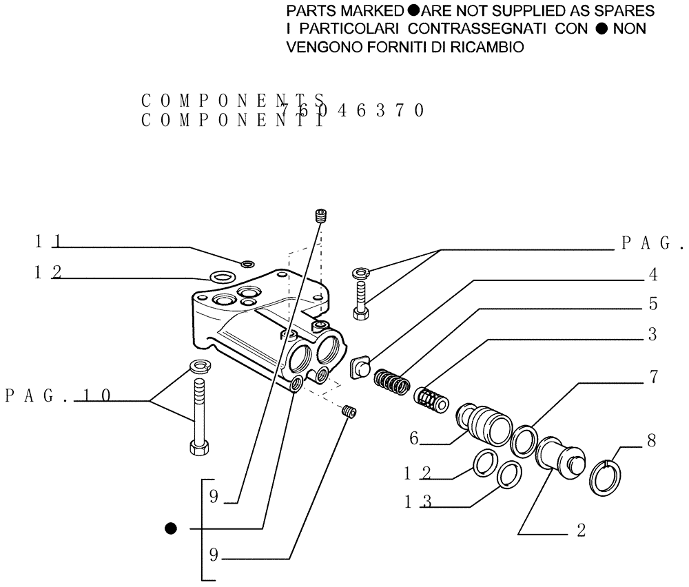 Схема запчастей Case 1850K LT - (1.211[12]) - TRANSMISSION - DAMPING VALVE (29) - HYDROSTATIC DRIVE