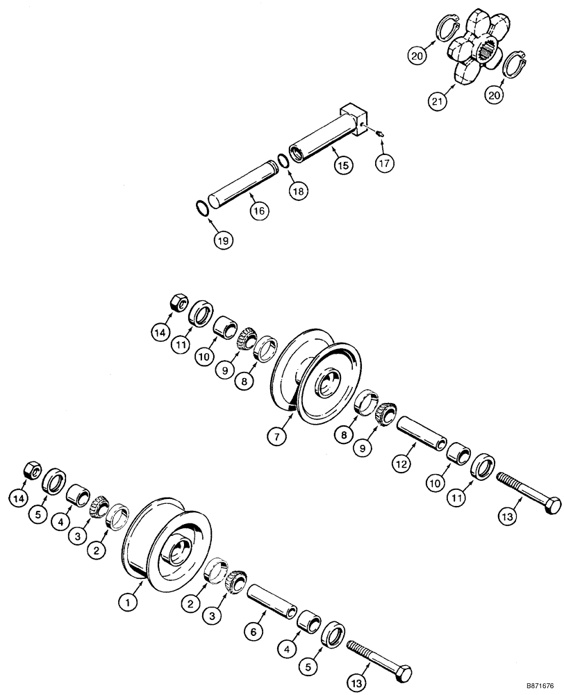 Схема запчастей Case TF300B - (05-02) - TRACK IDLER, ROLLER, SPROCKET AND ADJUSTER (05) - STEERING