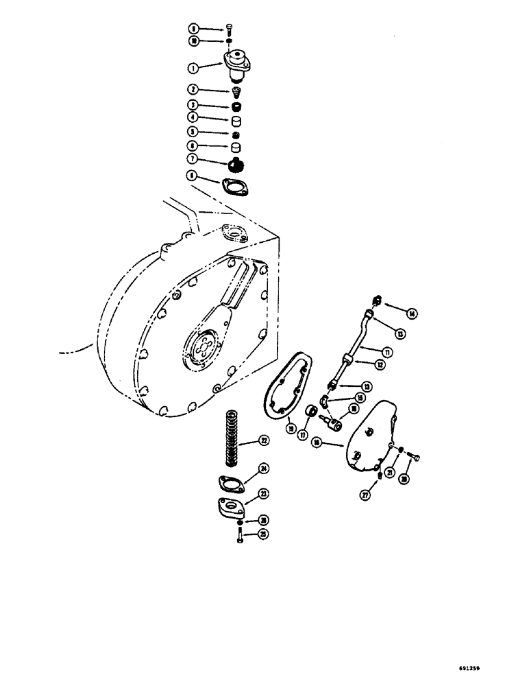 Схема запчастей Case 800 - (284) - GEARMATIC WINCH, BRAKE CYLINDER AND TUBE (05) - UPPERSTRUCTURE CHASSIS