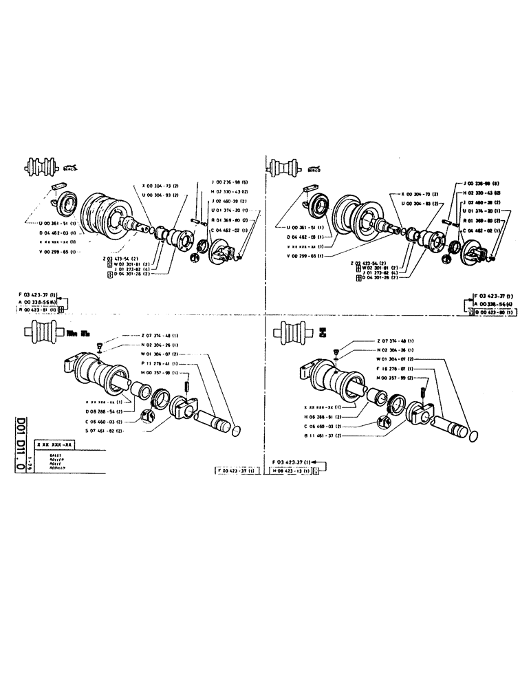 Схема запчастей Case LC80 - (042) - ROLLER 